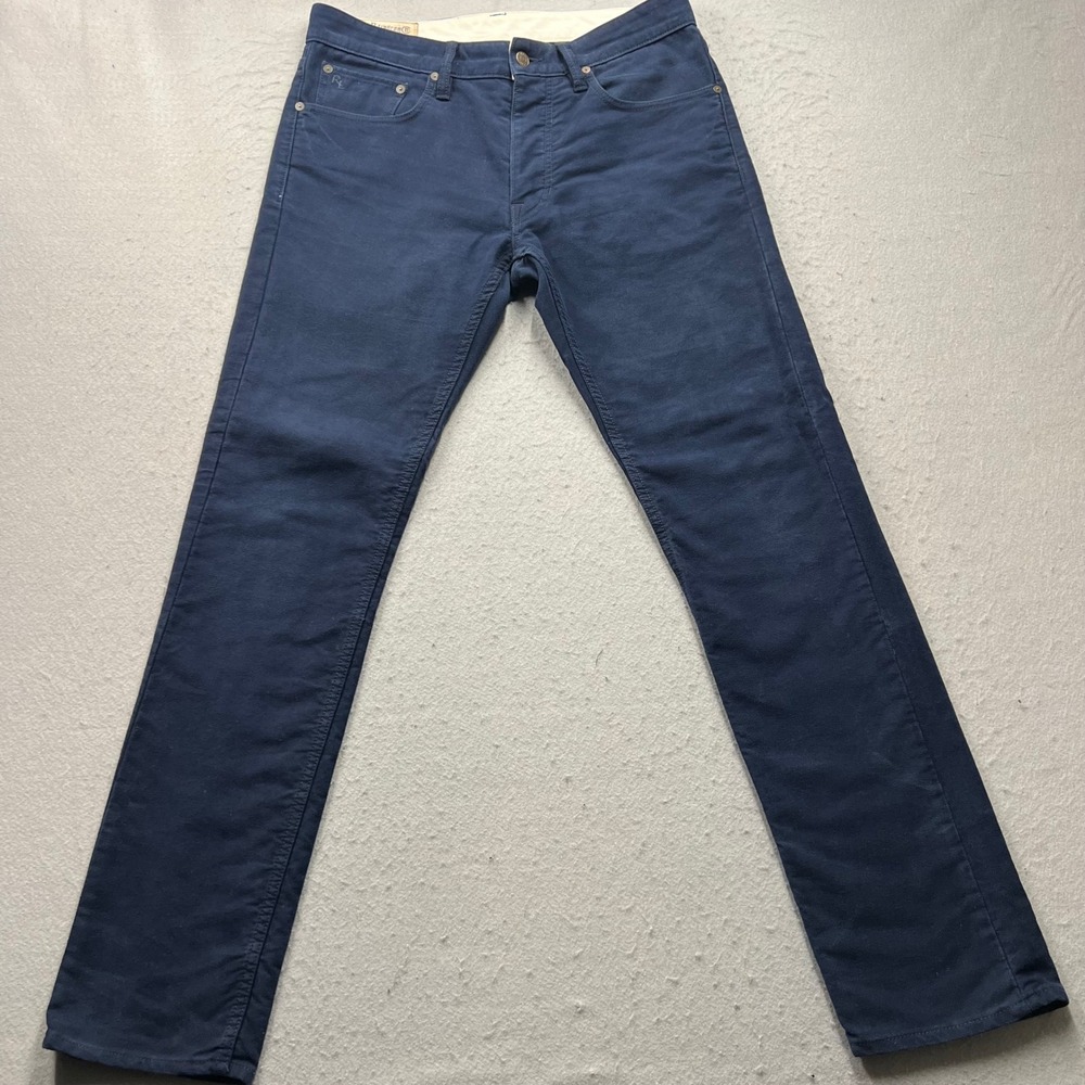 Polo Ralph Lauren‎ Varick Slim Navy Blue Cotton Pants Mens 32x32 Button Fly 1794